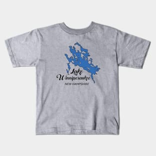 Lake Winnipesaukee New Hampshire (Blue) Kids T-Shirt